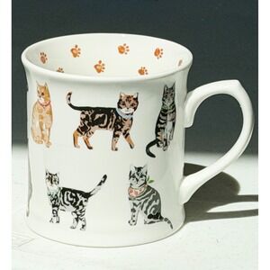 Cooksmart Cats On Parade Design England Fine China Mug Cat Coffee Cup